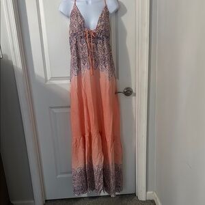 VENUS Peach Multi Maxi Dress
